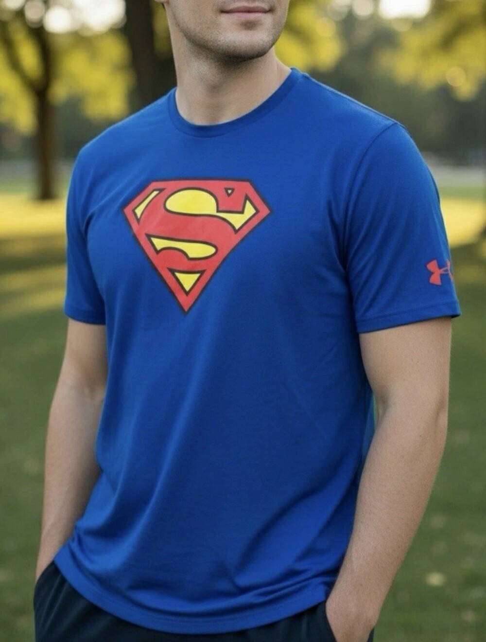 Under Armour "Superman" D.C Loose Heatgear T-Shirt 2015